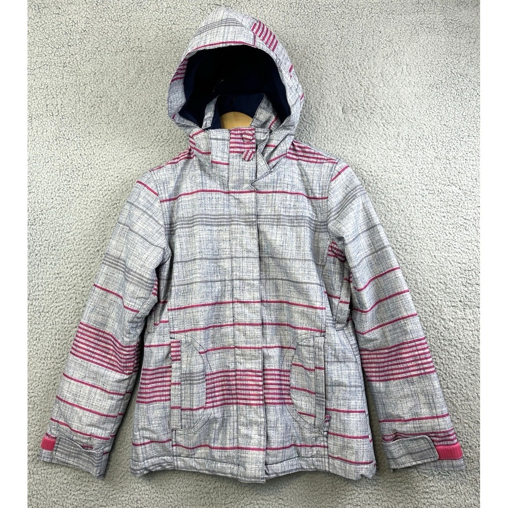 CORE Powder Room Ski Jacket Womens Smal White Red Plaid Snowboard Coat 5000mm